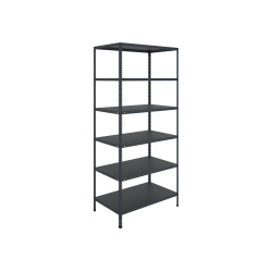 Стеллаж металлический MS Standart Black 2000*1000*500, 6 полок