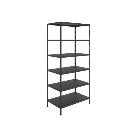 Стеллаж металлический MS Standart Black 2000*1000*500, 6 полок