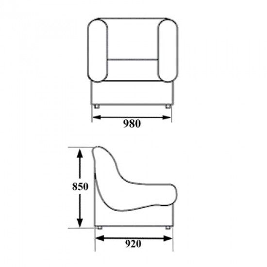 Кресло Несси Орегон Антик-40, кожзам коричневый, 940*900*870 мм