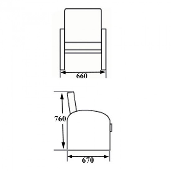 Кресло Махаон PV-7, кожзам песочный, 660*670*760 мм