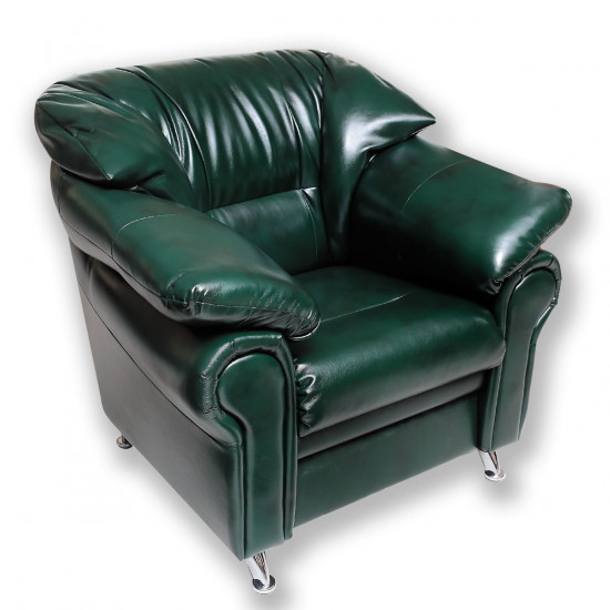Кресло Нега Орегон Антик-41, кожзам зеленый, 1050*950*840 мм