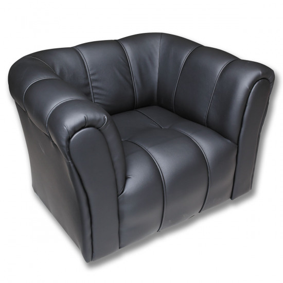 Кресло Модуль Орегон-16, кожзам черный, 2 подлокотника, 830*710*735 мм