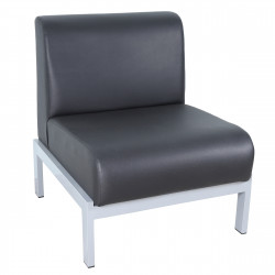 Кресло Сандра AL PV-1, кожзам черный, 670*700*770 мм