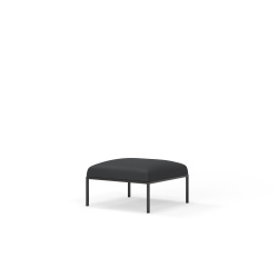 Банкетка Астро Ар Орегон-16, кожзам черный, 1 категория, каркас черный Ral 9005, 700*700*420 мм