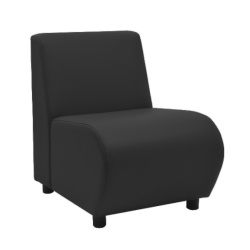 Кресло Клауд V-600/1, без подлокотников, Орегон-16, кожзам черный, 1 категория, 550*750*780 мм