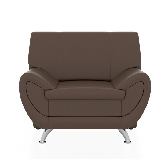 Кресло Орион Euroline-925, кожзам темно-коричневый, 1 категория, 1050*900*930 мм