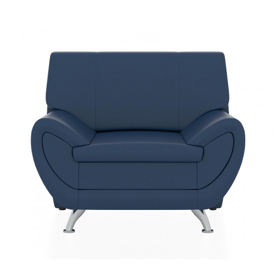 Кресло Орион Euroline-903, кожзам синий, 1 категория, 1050*900*930 мм