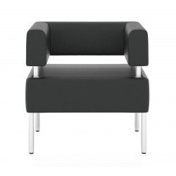 Кресло МС Euroline-9100, кожзам черный, 1 категория, 740*630*800 мм