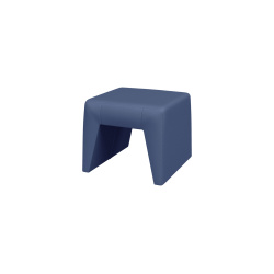 Пуф-столик Kit-T Орегон-03, кожзам синий, 1 категория, строчка в тон, 570*570*450 мм