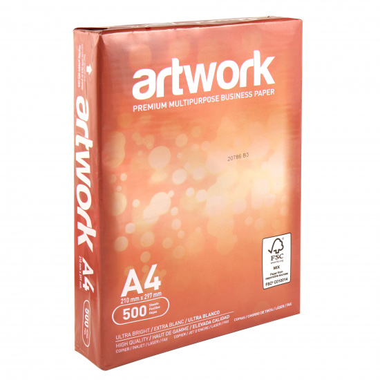 Бумага ARTWORK А4, 75г/кв.м., 500л, класс бумаги А+, белизна CIE 167% Бумага ARTWORK А4, 75г/кв.м., 500л, класс бумаги А+, белизна CIE 167%