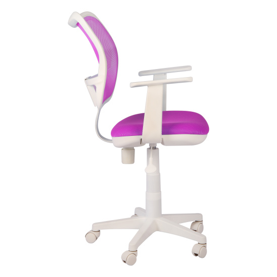 Кресло офисное CH-W797 PK TW-13А ткань розовая, пластик белый - с ...