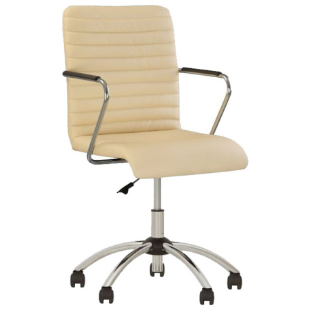 Кресло белое кожзам офисное